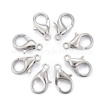 Zinc Alloy Lobster Claw Clasps, Parrot Trigger Clasps, Cadmium Free & Nickel Free & Lead Free, Platinum, 14x8mm, Hole: 1.8mm