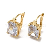 Серьги-кольца из золотой латуни с микропаве из циркония EJEW-C073-05D-G