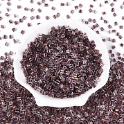 Прозрачные внутри цветные стеклянные бусины SEED-T007-13K