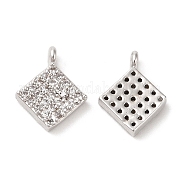 Латунные микропаве прозрачные подвески с фианитом KK-M246-31P