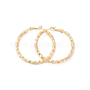 Brass Hoop Earrings KK-O144-23G