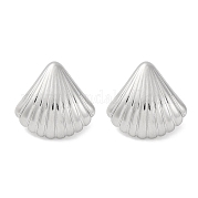 Серьги-гвоздики в форме ракушки из нержавеющей стали 304 EJEW-D281-23S