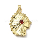 Латунные микро проложить кубического циркония подвески KK-C090-46G