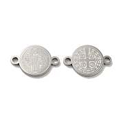 Religion 304 Stainless Steel Connector Charms STAS-C074-03A-P