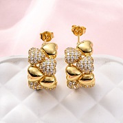 Серьги-гвоздики из циркония EJEW-D322-07G-02
