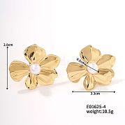 Серьги-гвоздики с цветком QS8763-4