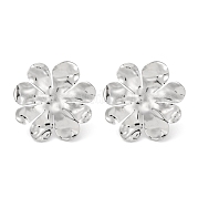 Серьги-гвоздики в форме цветка из нержавеющей стали 304 EJEW-D281-18S
