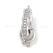 Замки из латуни с микропейвом и прозрачным фианитом KK-C051-49P