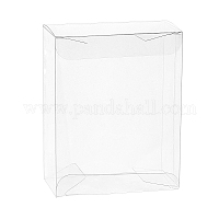 BENECREAT 10 Pack 4.5x4.5x4.5 Inches Large Clear Plastic Boxes