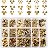 100pcs Large Hole Spacer Beads Tibetan Alloy Antique Silver