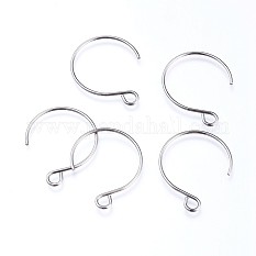 304 Stainless Steel Earring Hooks STAS-O119-10P-A