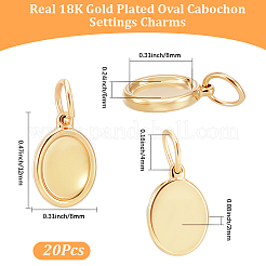 20 pz 304 ciondolo cabochon in acciaio inox&nbsp;STAS-BBC0010-95