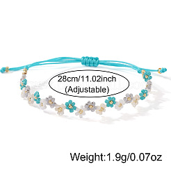 Handgefertigte Armbänder aus Glasperlen mit gewebten Blumenmotiven&nbsp;TP2141