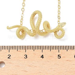 Collane con ciondolo avvolto a forma di serpente in ottone per donna&nbsp;LS-NJEW-U041-01G