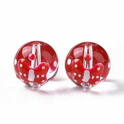 Perles en verre transparentes&nbsp;LAMP-B021-03A-03
