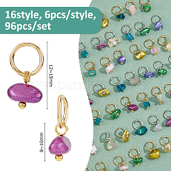 96 Stück 16 Stile Glasanhänger&nbsp;PALLOY-FH00075