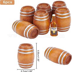 Mini-Bierfass aus Buchenholz&nbsp;LS-DJEW-WH0015-46