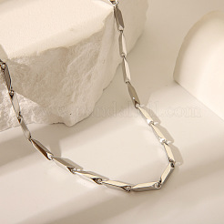 Eleganti collane e bracciali con catena a maglie fatte a mano in acciaio inossidabile 304 per unisex&nbsp;TO1723-1