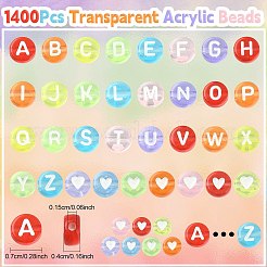 1400 Stück transparente Acrylperlen&nbsp;TACR-YW0002-02