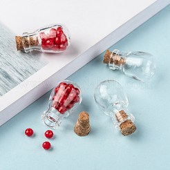 Bottiglia di vetro ovale per contenitori di perline&nbsp;AJEW-R045-09