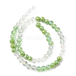 Chapelets de perles en verre électroplaqué&nbsp;EGLA-D300-06-6mm-24