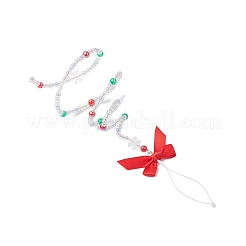 Décoration pendentif en perles de verre pour sapin de Noël&nbsp;HJEW-JM04478