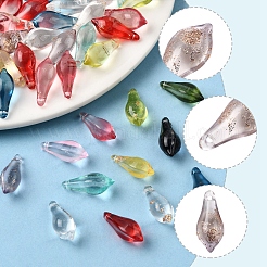 50 Stück handgefertigte Bunte Malerei-Perlen aus Goldsand&nbsp;LAMP-FS0001-22