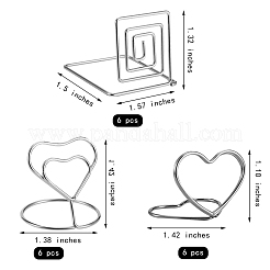 18 stücke 3 stil platzkartenhalter aus kohlenstoffstahl&nbsp;AJEW-SZ0001-80S