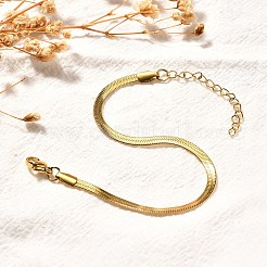Bracelet à chevrons en acier inoxydable 304 pour hommes et femmes&nbsp;BJEW-D450-01G-01