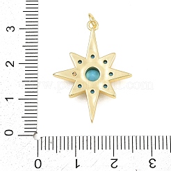 Colgantes de circonita cúbica azul cielo con micro pavé de latón&nbsp;CU-CBA4A93-03H-G