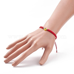 Braccialetto di perline intrecciate in resina malocchio&nbsp;BJEW-JB08425-02