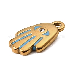 Pendentifs en acier inoxydable 304 émaillés&nbsp;STAS-Z199-01G-08