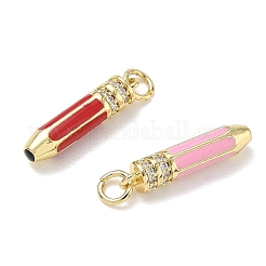 Pendentifs en laiton avec strass en cristal et émail&nbsp;RB-CBA6830-10G-03