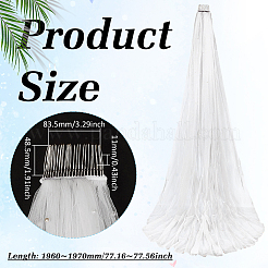 Lange Brautschleier aus Organza&nbsp;AJEW-WH0596-965B-03