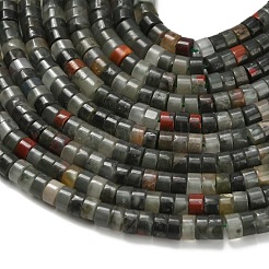 Natürliche afrikanische Heliotrop Perlen Stränge&nbsp;G-Z110-A31-2x4mm