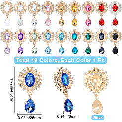 19 cabochon con retro piatto in lega di 19 colori&nbsp;FIND-GF0002-62