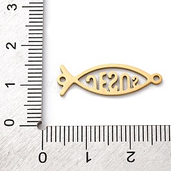 201 Edelstahl hohl Religion Jesus Fisch Anschluss Charms&nbsp;STAS-V014-03G
