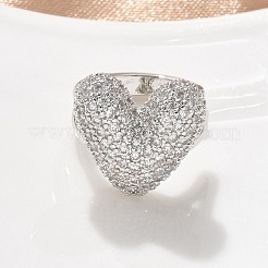 Orecchini a polsino in zircone chiaro con micro pavè di ottone&nbsp;EJEW-F359-13P