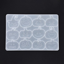 Bricolage citrouille jack-o'-lanterne pendentifs moules en silicone&nbsp;DIY-D060-04