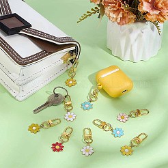24 pz 6 colori fiore lega smalto ciondolo decorazione&nbsp;HJEW-PH02066