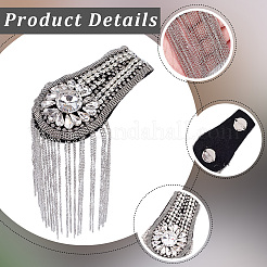 Nappa a catena in ferro a goccia con spalline di strass&nbsp;AJEW-WH20006-326C-P