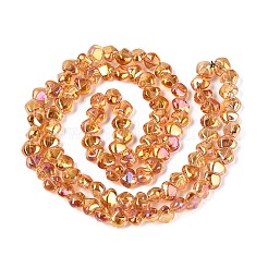 Chapelets de perles en verre transparent électrolytique&nbsp;EGLA-Q133-01A-10