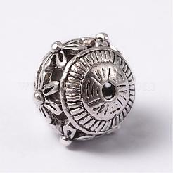 Rotonda tibetano in lega stile perline cave&nbsp;TIBEB-YC-45908-AS