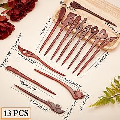 Épingles à cheveux en bois&nbsp;OHAR-WH0015-13