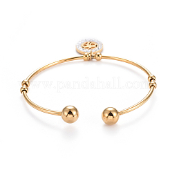 Pulseras con dijes de acero inoxidable 304&nbsp;BJEW-L664-002G