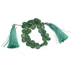Hilos de cuentas talladas de cuarzo verde fresa natural&nbsp;GG-CBA0C95-D02-02