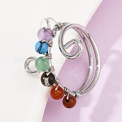 Chakra-Fingerringe aus Messing&nbsp;G-H316-02P