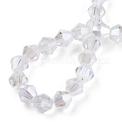 Transparentes cuentas de vidrio electroplate hebras&nbsp;LS-EGLA-TACDZ0005-6mm-03B