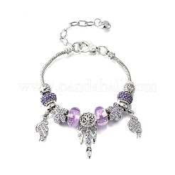 Charm-Armbänder aus europäischen Perlen aus Legierung&nbsp;BJEW-F495-17P