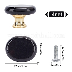 Natürliche Obsidian-Schubladenknöpfe&nbsp;FIND-WH0056-40P-05